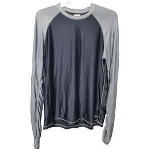 Oxide Men's Black/Gray Long SLeeve Athletic Shirt Size Large